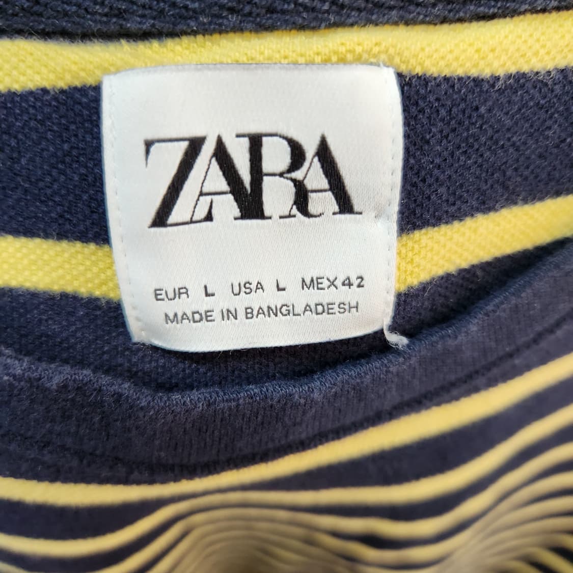 자라 ZARA 스트라이프 반팔티 L(L) 상품이미지5