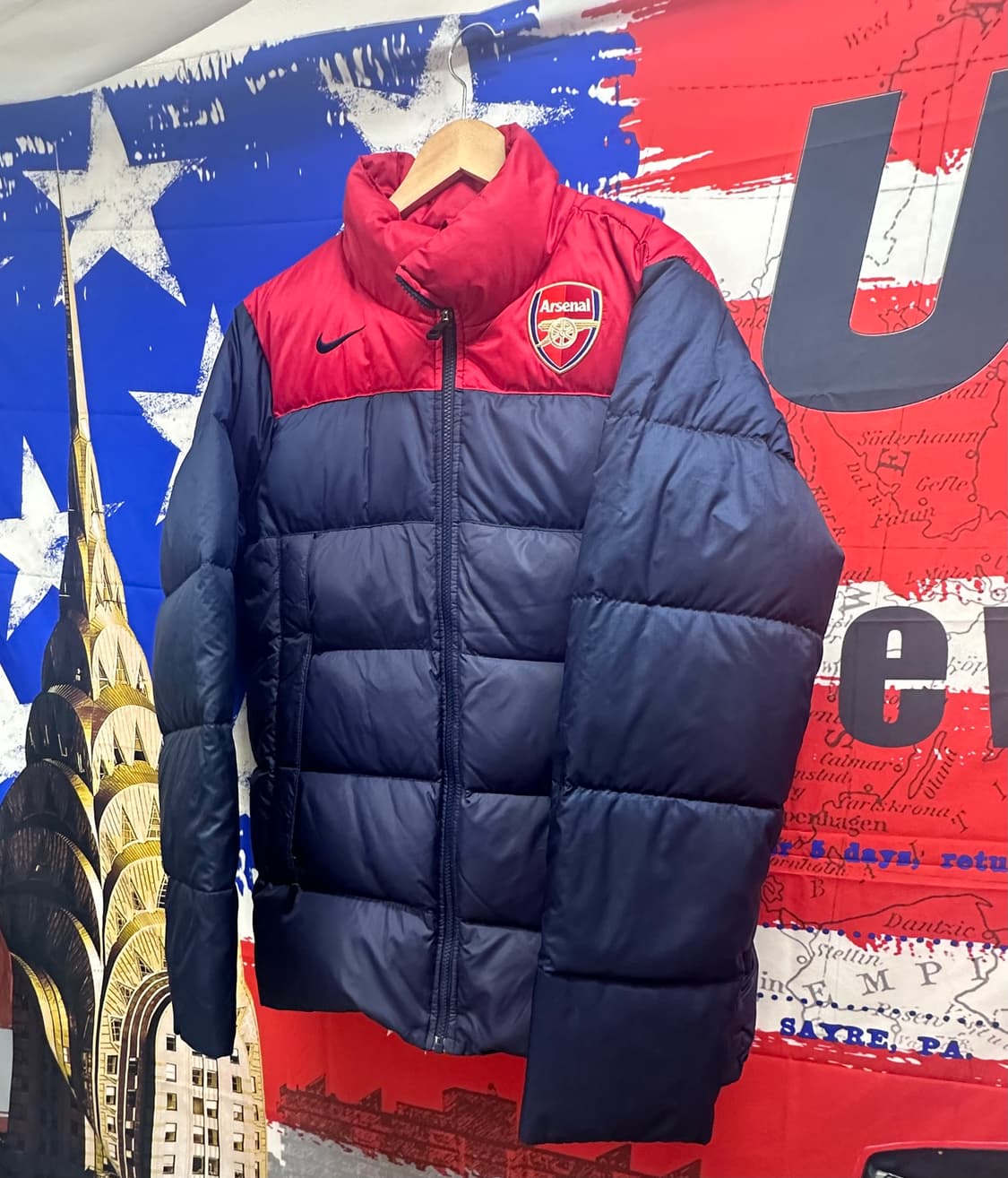 새상품급 나이키 올드스쿨 아스날 오버핏 패딩점퍼s90 상품이미지2