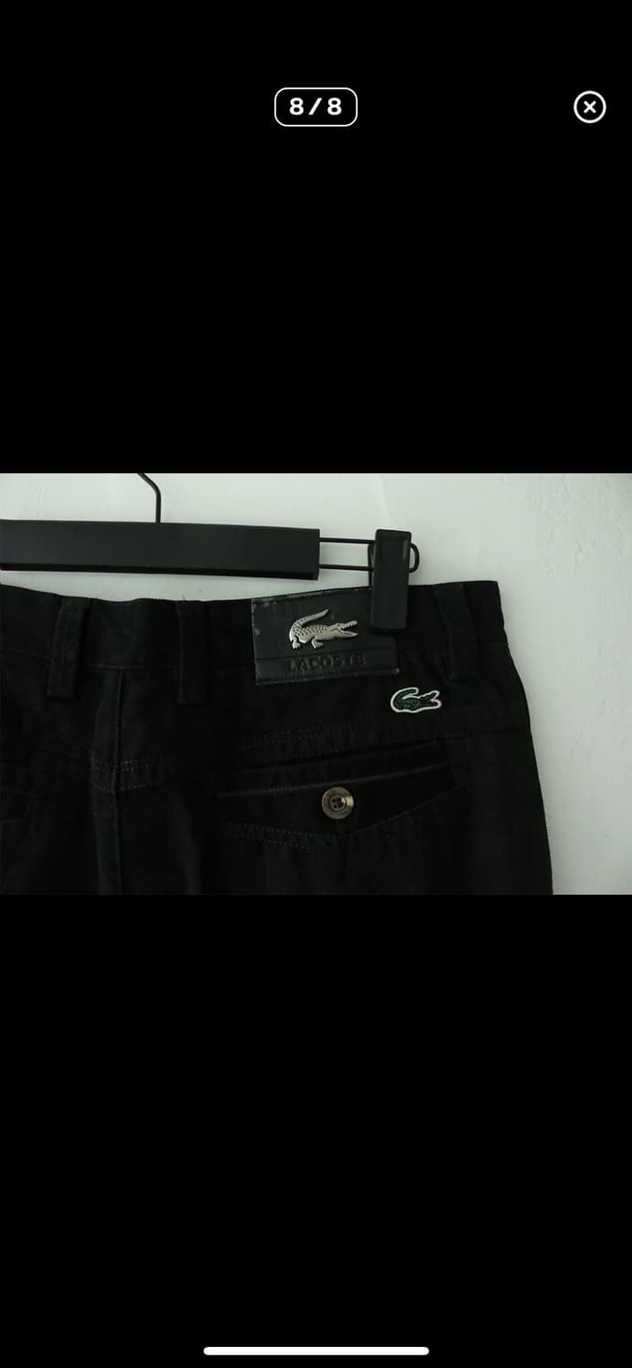 라코스테 블랙 와이드 팬츠 상품이미지8