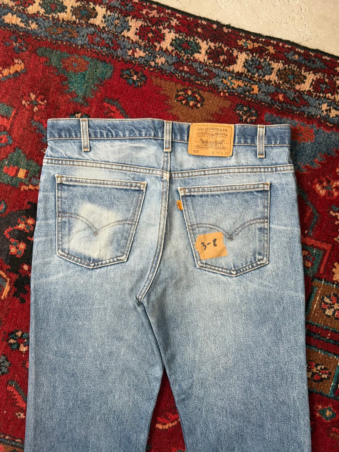 90's USA Made 빈티지 리바이스 517 오렌지탭 부츠컷 데님 상품이미지6
