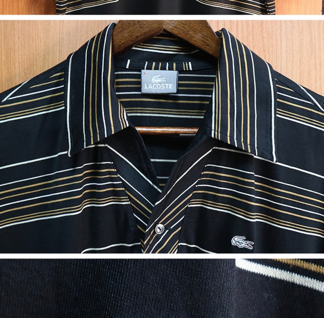 일본판 LACOSTE 라코스테 코튼100% 원버튼 단가라 카라티

 상품이미지3