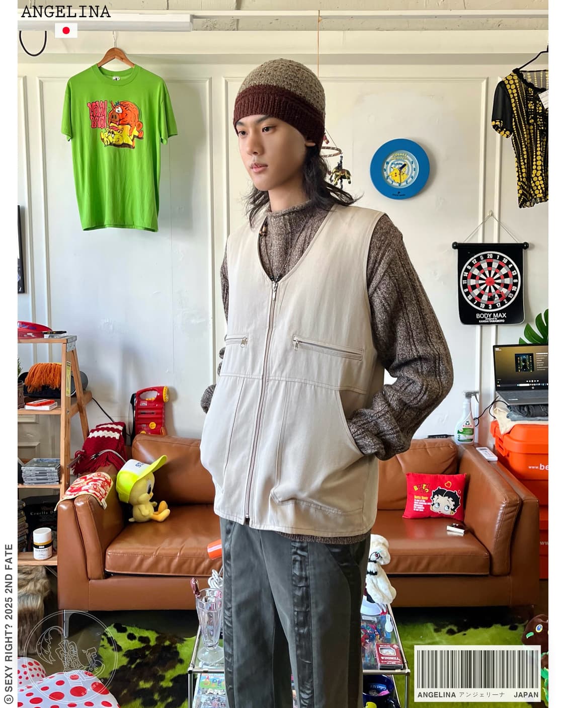 ANGELINA アンジェリーナ Minimal Utility Vest 상품이미지1