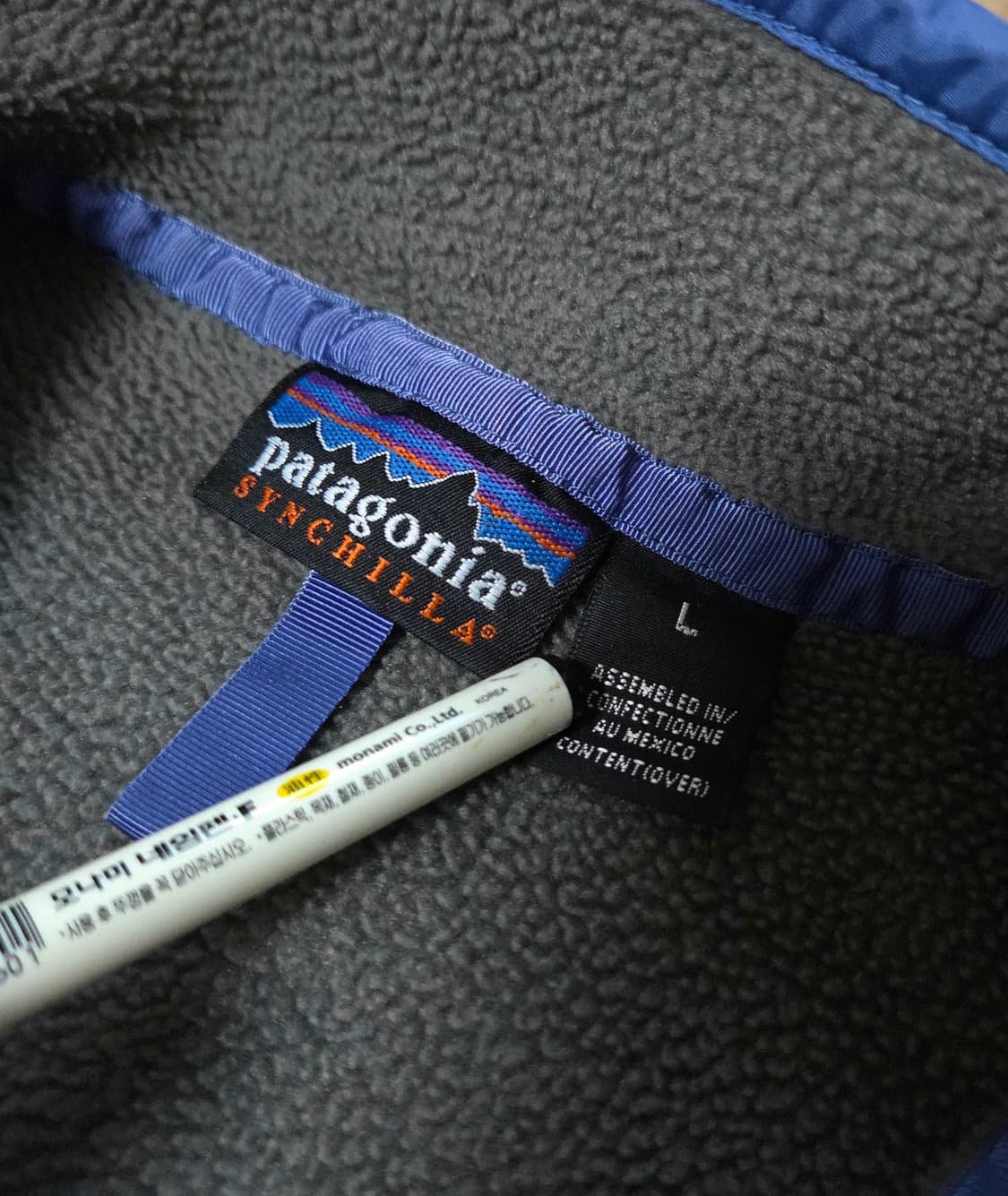 (L)파타고니아 그레이 블루 빈티지 신칠라 플리스 상품이미지4