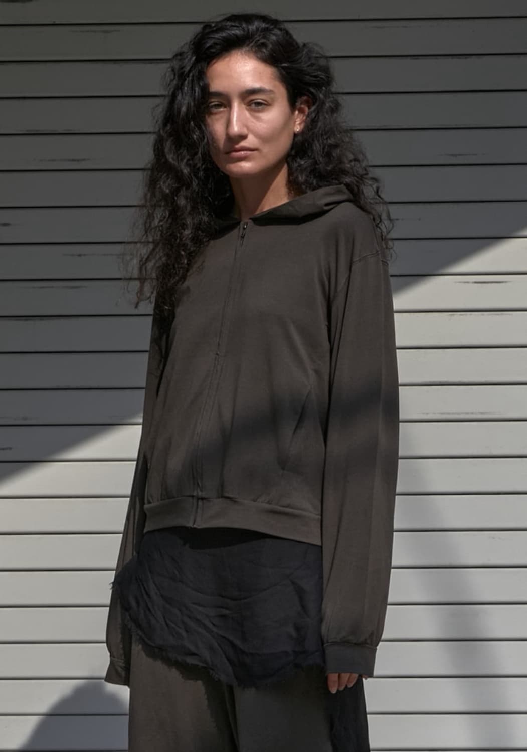 머듈 후드집업 올리브 사이즈2 상품이미지1