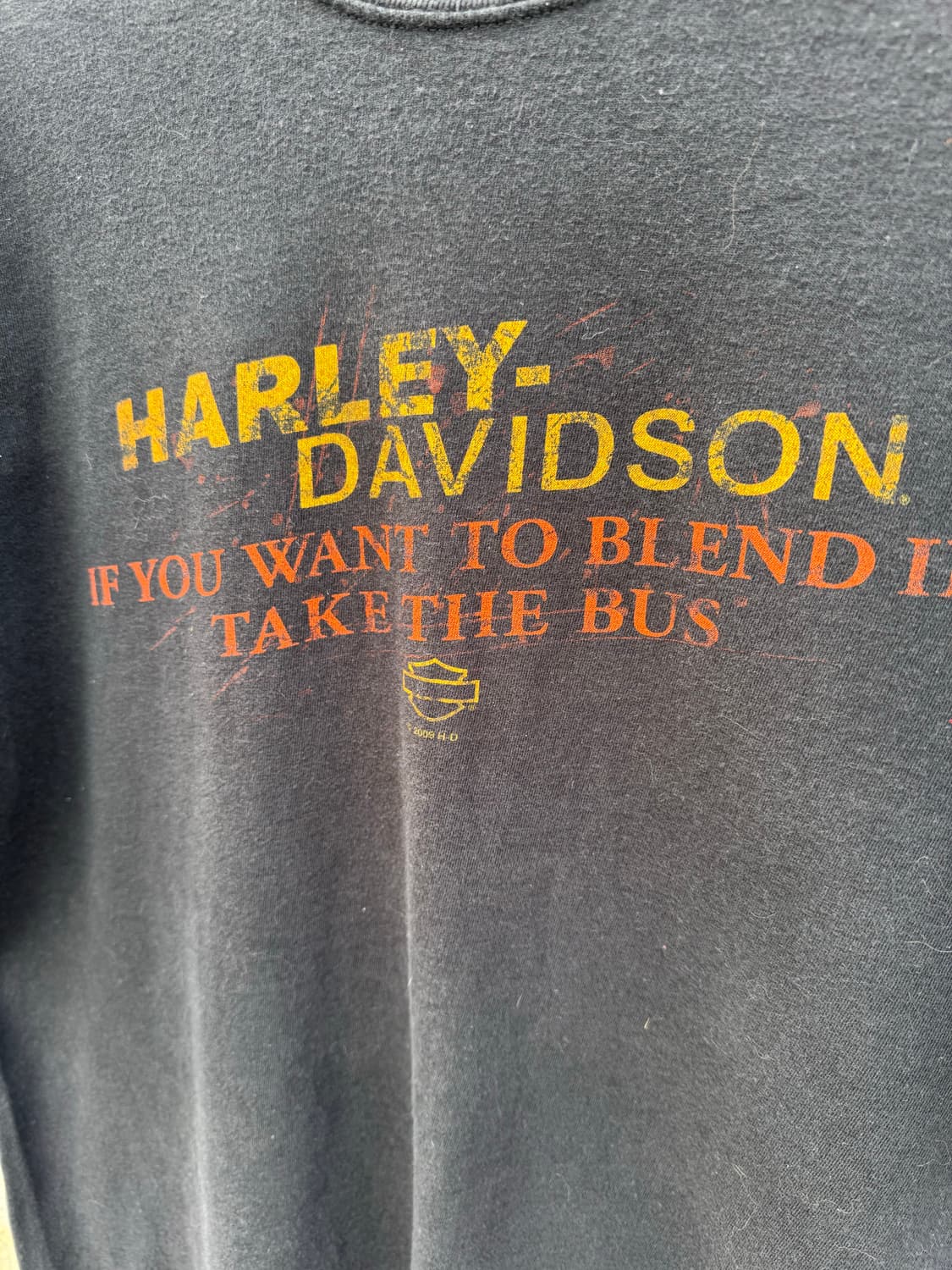 00s 할리데이비슨 빈티지 2009 로고 헤인즈 프린팅 반팔 티셔츠 상품이미지3