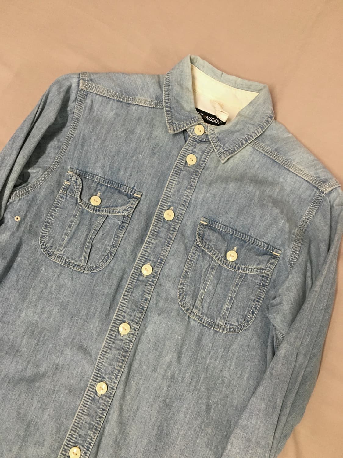 급처! 빔스 보이 데님 롱 셔츠 원피스 상품이미지2