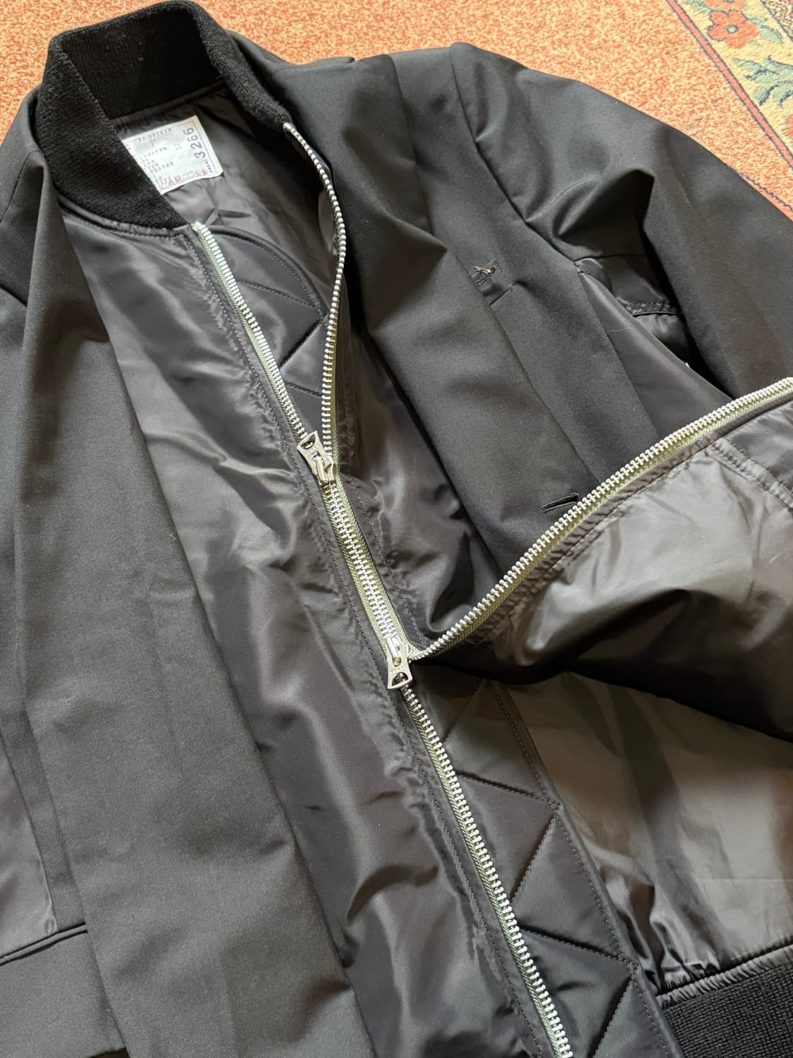 Sacai 사카이 레이어드 싱글 브레스티드 집업 블레이져 24-03266 상품이미지5
