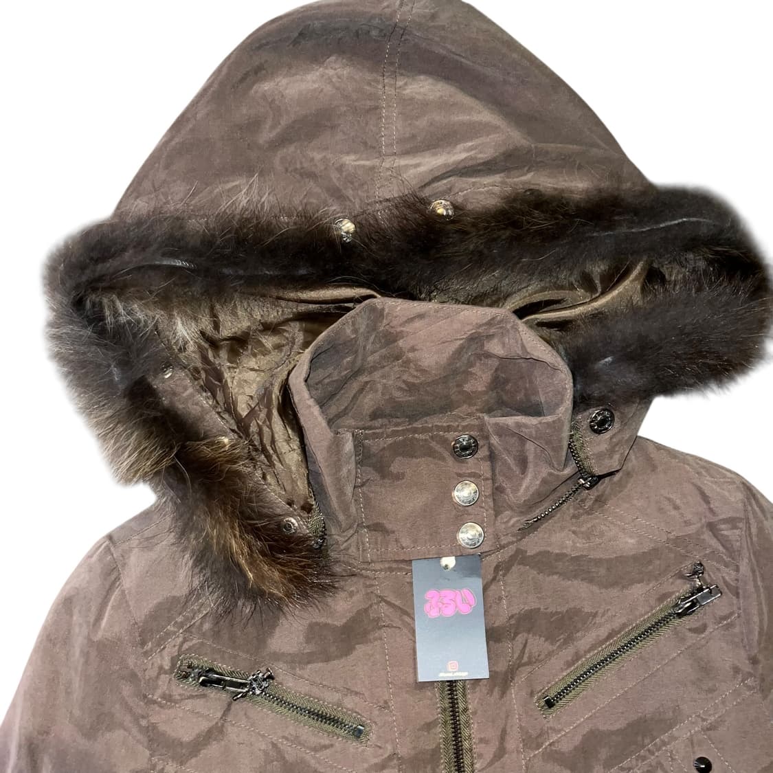 d.i.a 다이아 퍼 후드 야상자켓 갸루y2k펑크 상품이미지2