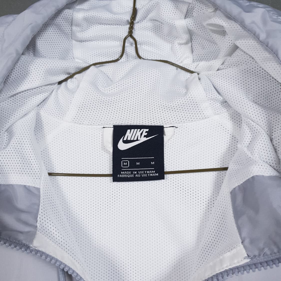 실측 XL) 나이키 신형 윈드러너 배색 바람막이 자켓 그레이 화이트 상품이미지7