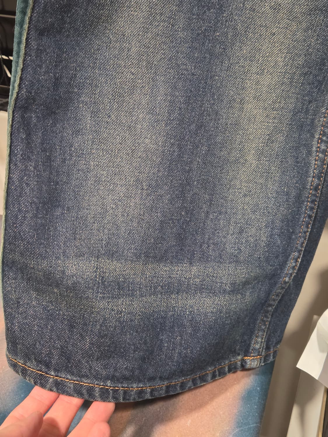 블루마블 벨벳 트리밍 부츠컷 데님 30 상품이미지5