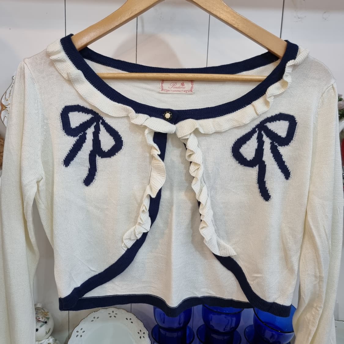 Ponderie 리본 프릴 가디건 상품이미지2