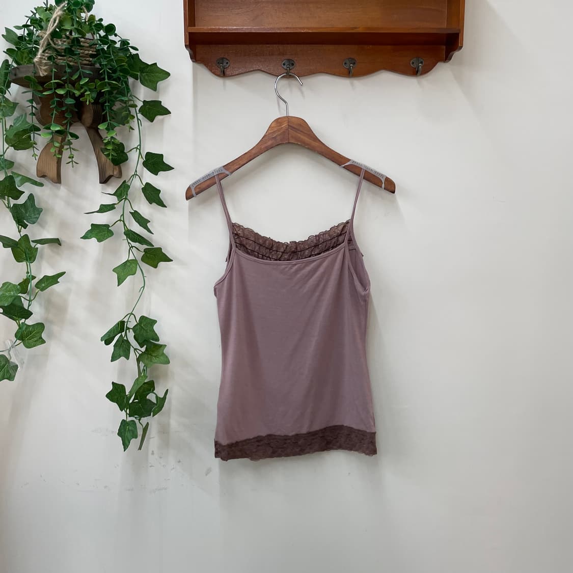 모브핑크 레이스 슬립 나시탑 여리 라떼갸루 페어리 상품이미지5