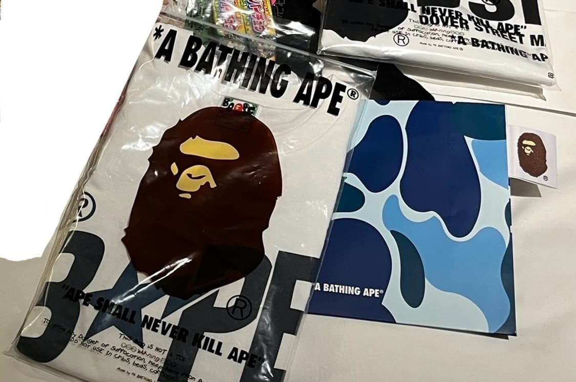 [시착1회] 베이프 스타 데님 반팔티 상품이미지4