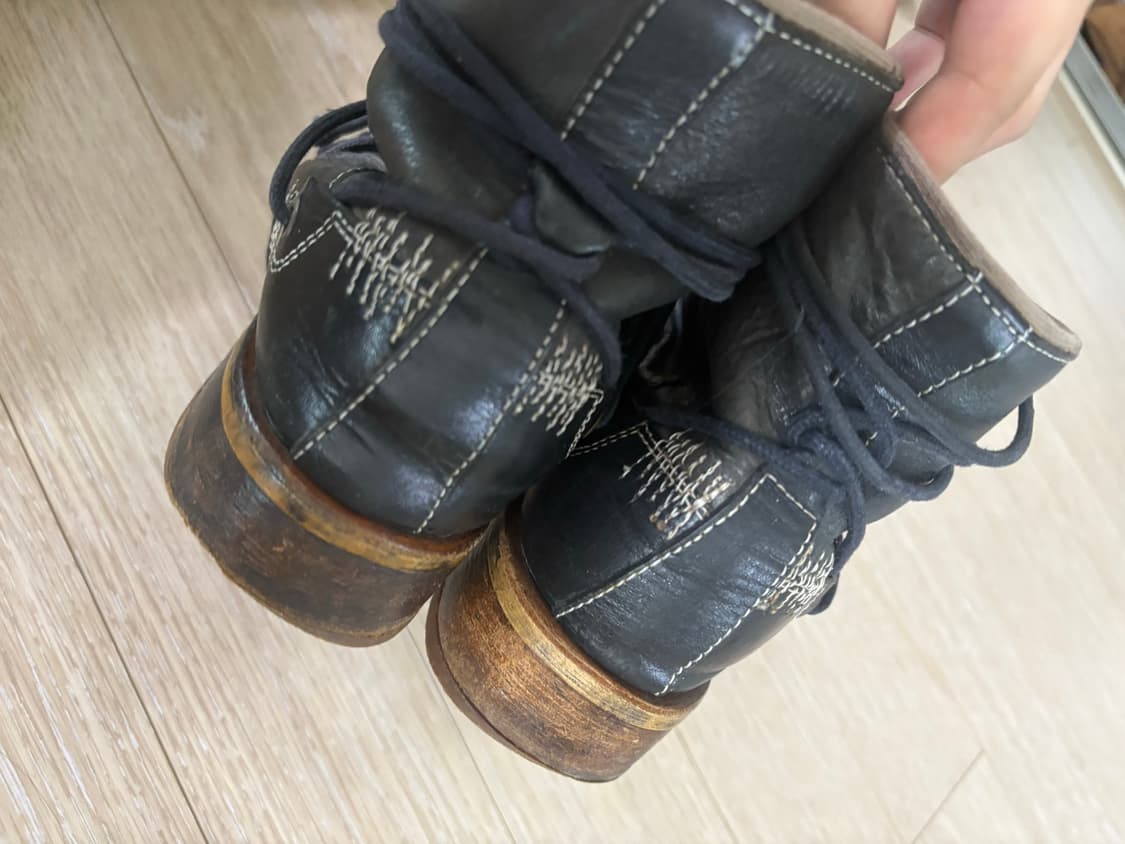 훕데두 빈티지 주름가공 부츠 상품이미지3