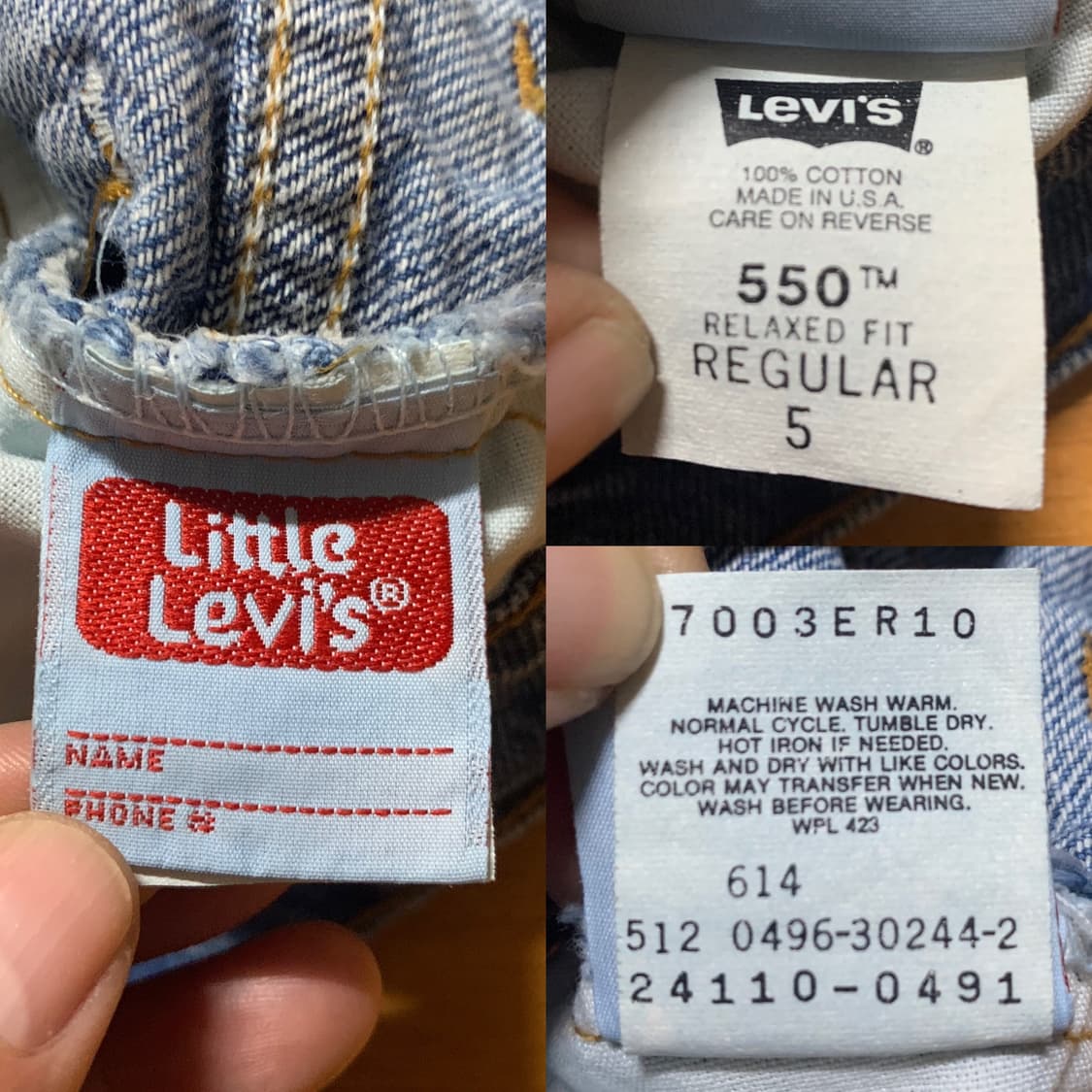 LEVIS 라바이스 by 칠드런 데님(550-오렌지 탭/517)묶음판매 상품이미지4