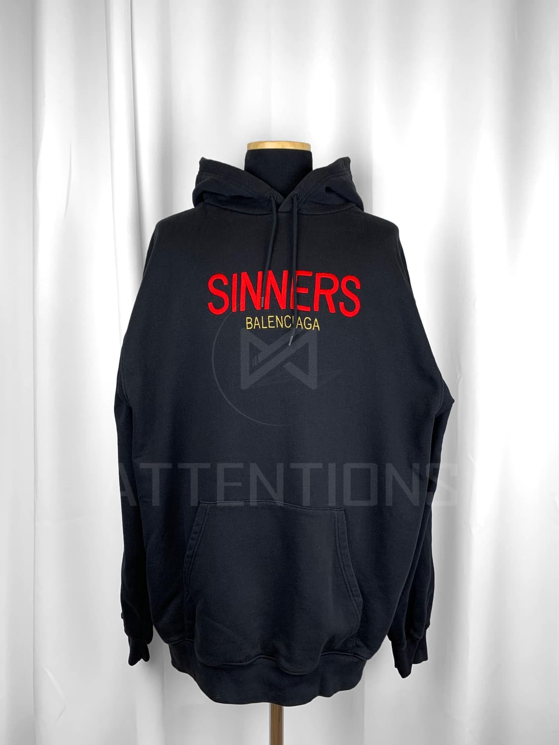 발렌시아가 시너스 후드 블랙 M 상품이미지5