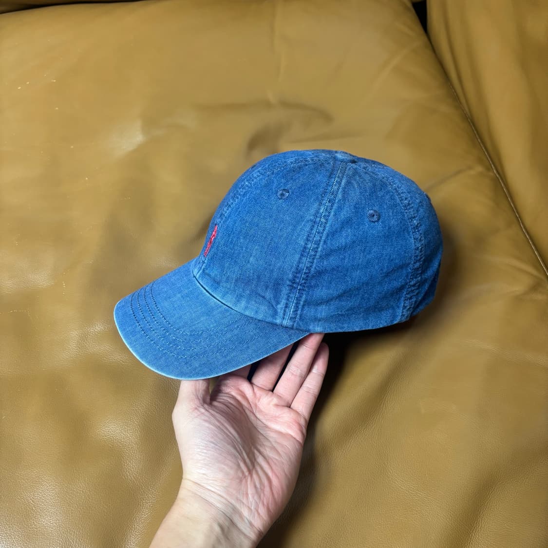 히스테릭글래머 6패널 볼캡 모자 워시드 데님 상품이미지4