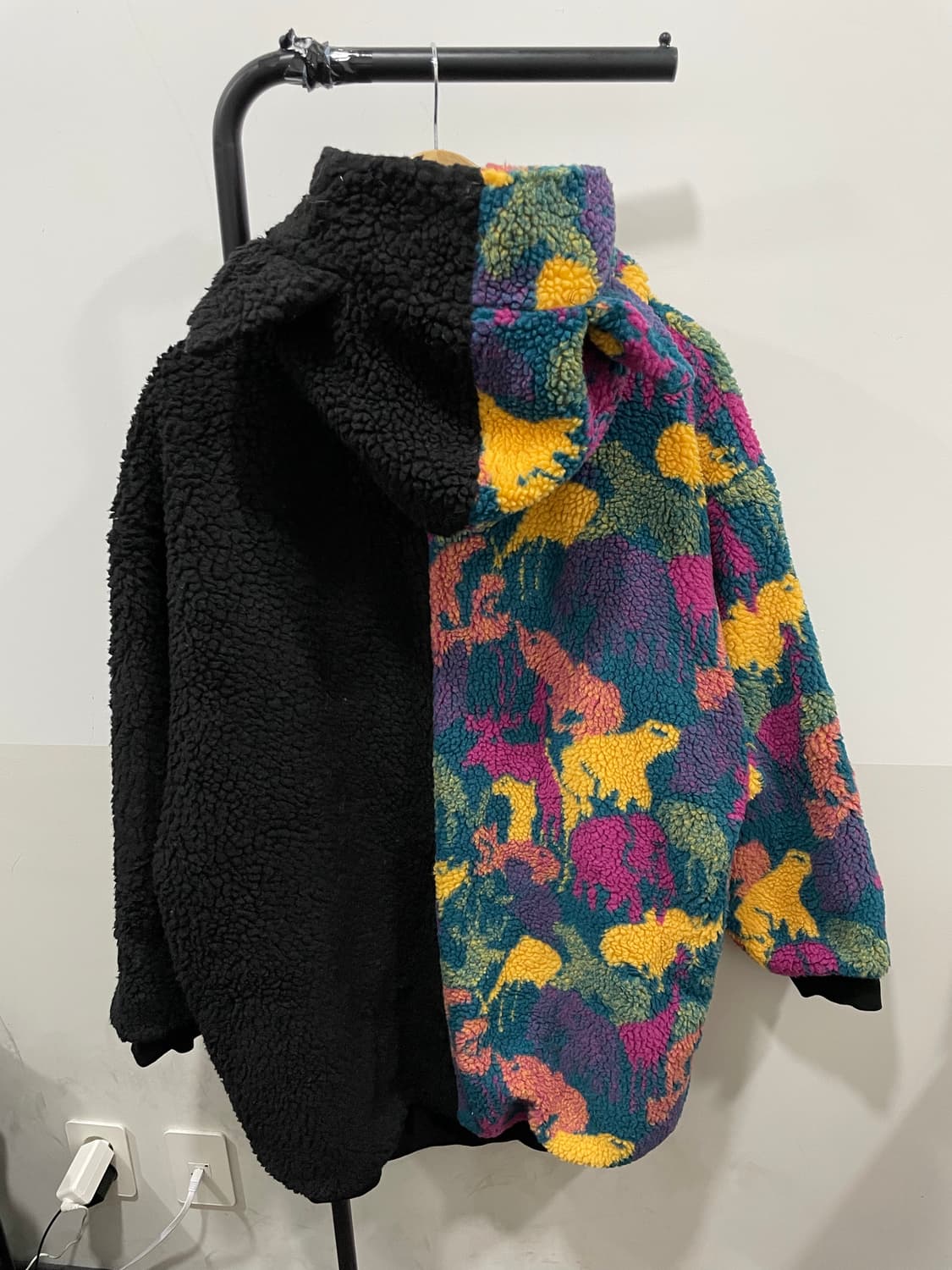 (빈티지) ScoLar Parity 투톤 고양이 귀 후드 플리스 자켓 상품이미지5