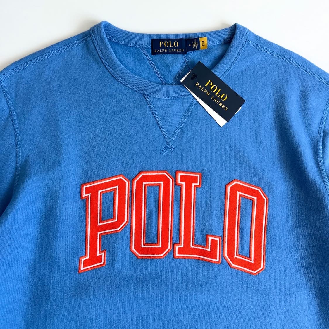 Polo 폴로 랄프로렌 현행QR 라벤더 블루 스펠자수 크루넥 맨투맨 상품이미지3