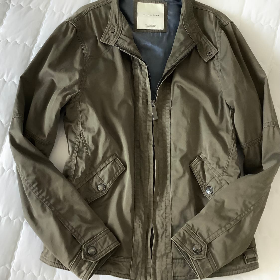 자라 빈티지 카키 자켓 상품이미지1