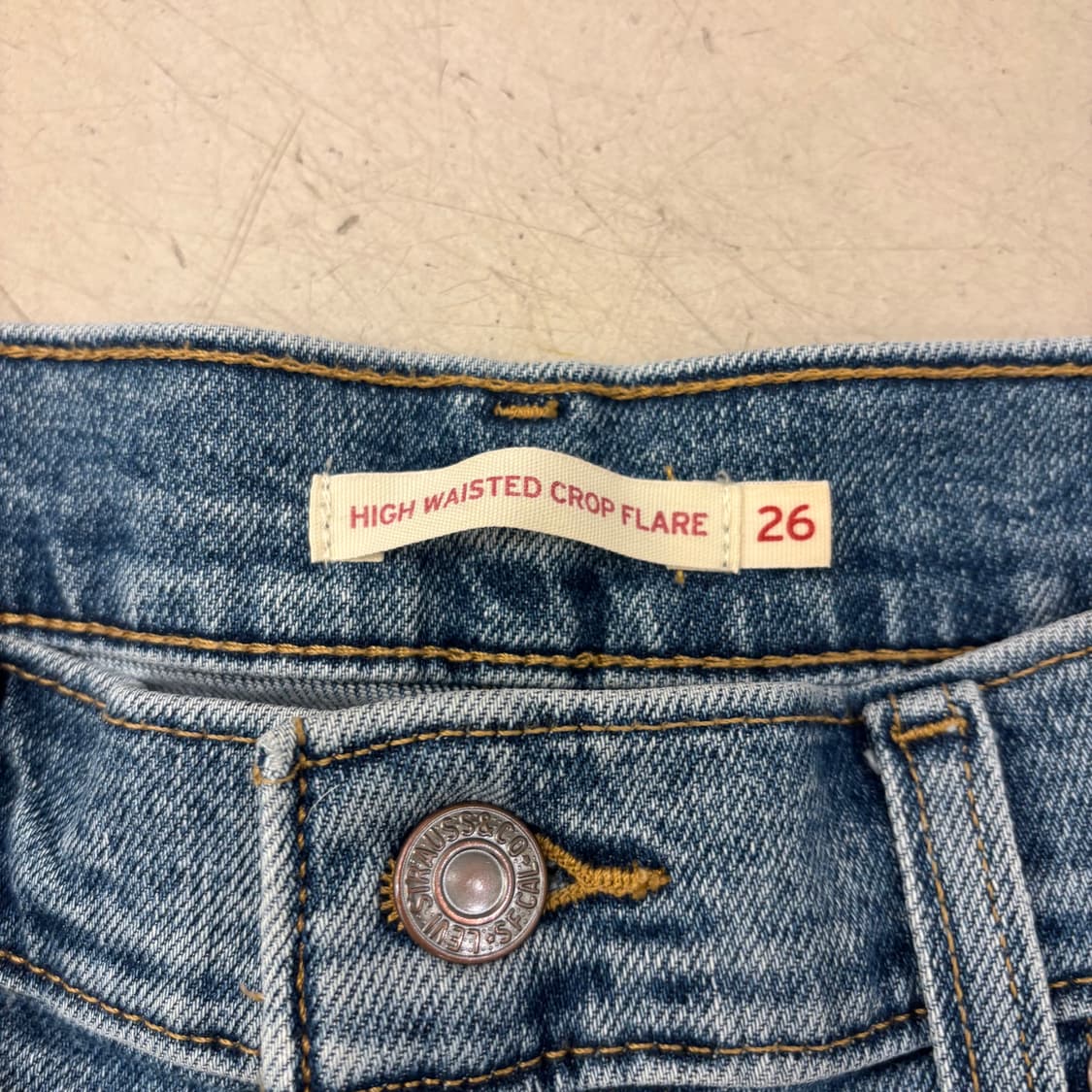 리바이스 하이웨스트 플레어 데님 팬츠 상품이미지4