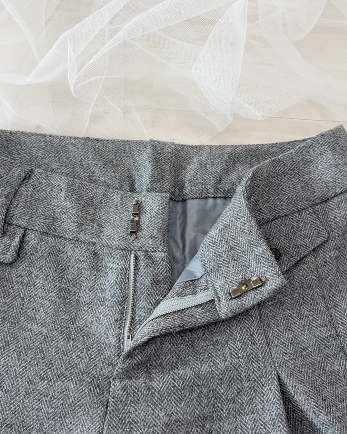 charcoal gray mini skirt-pants  상품이미지2