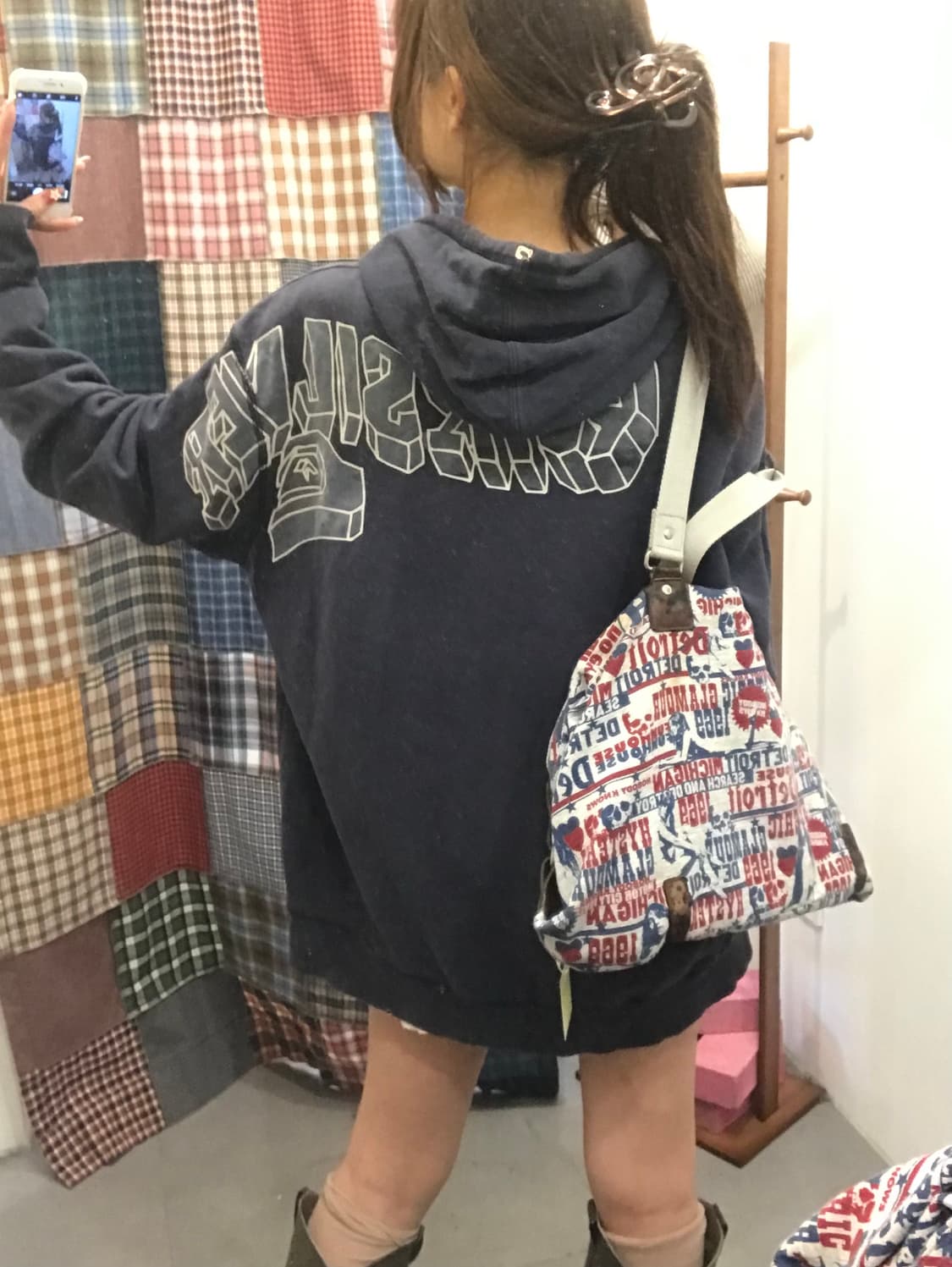 퀵실버 네이비 후드티 상품이미지3