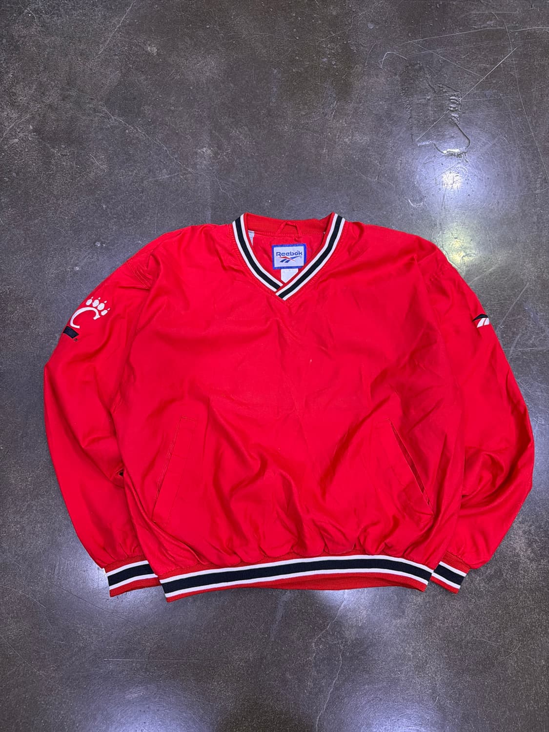 리복 클래식 올드스쿨 V넥 숄더 자수 웜업 바람막이 M 상품이미지1