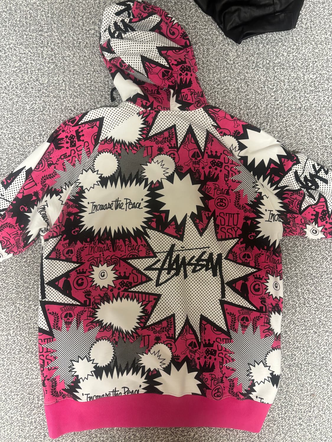 90's 올드 스투시 카툰 그래픽 후드집업 상품이미지2