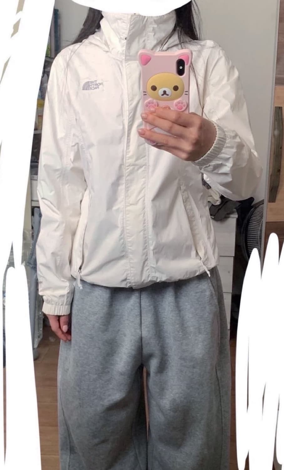 노스페이스 화이트 바람막이 후드 마운틴 윈드 자켓 상품이미지7