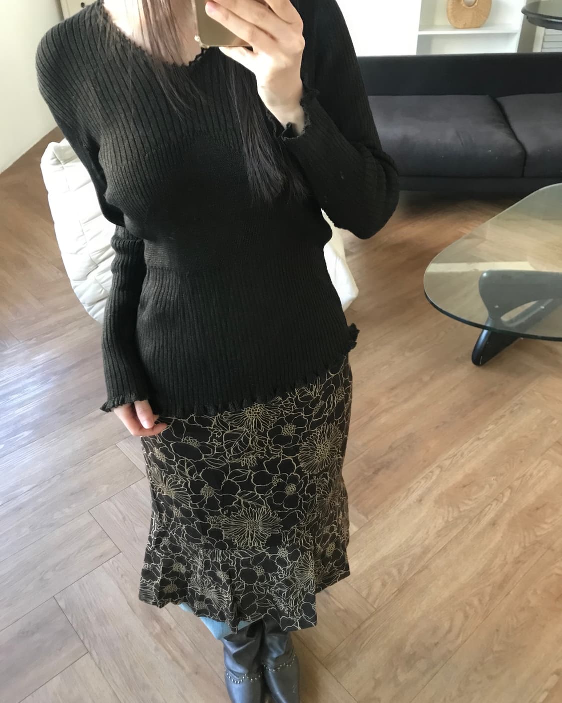 vintage pattern skirt 상품이미지6