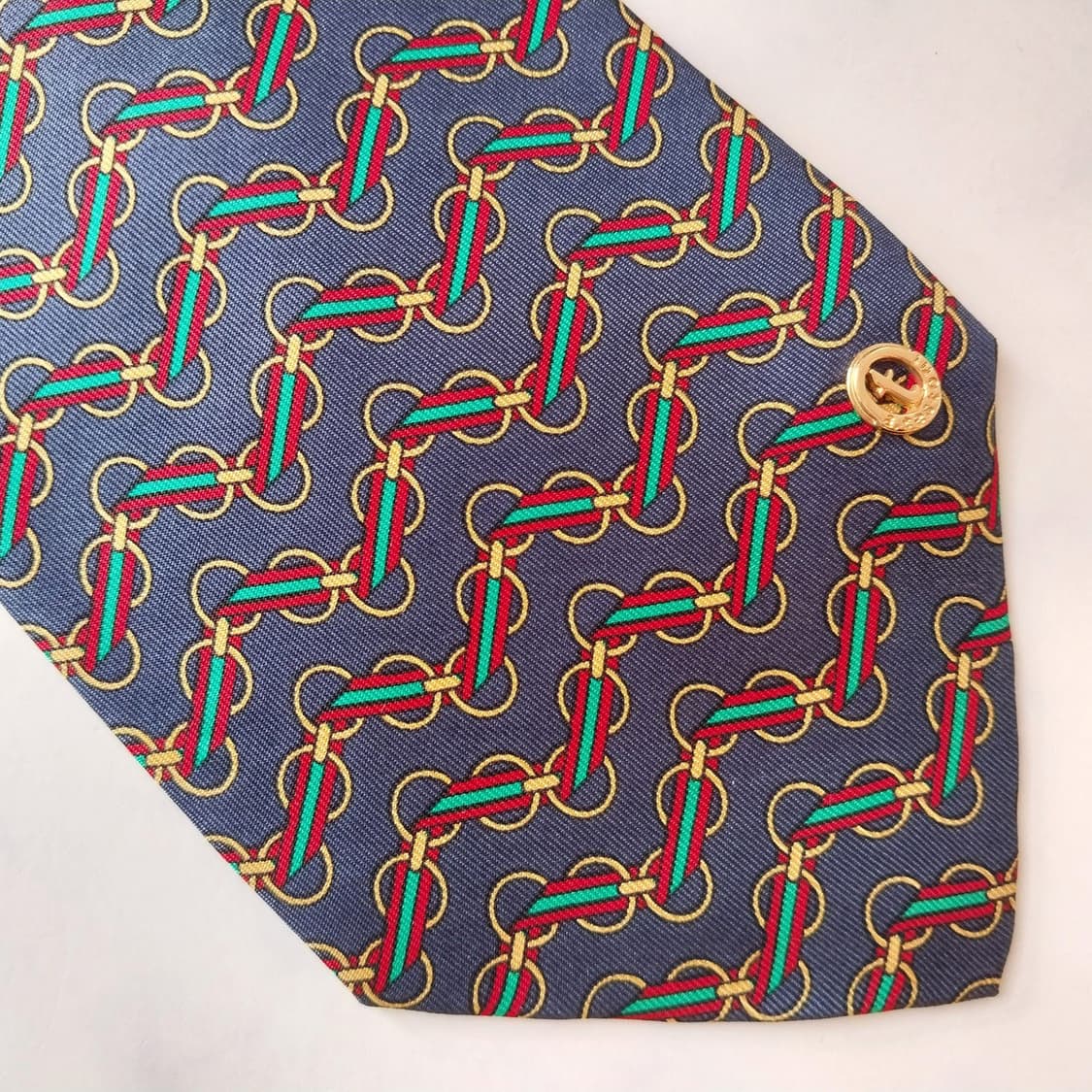 아테스토니 실크 네이비 체인 패턴 넥타이 9.5cm A+등급 k1913
 상품이미지7