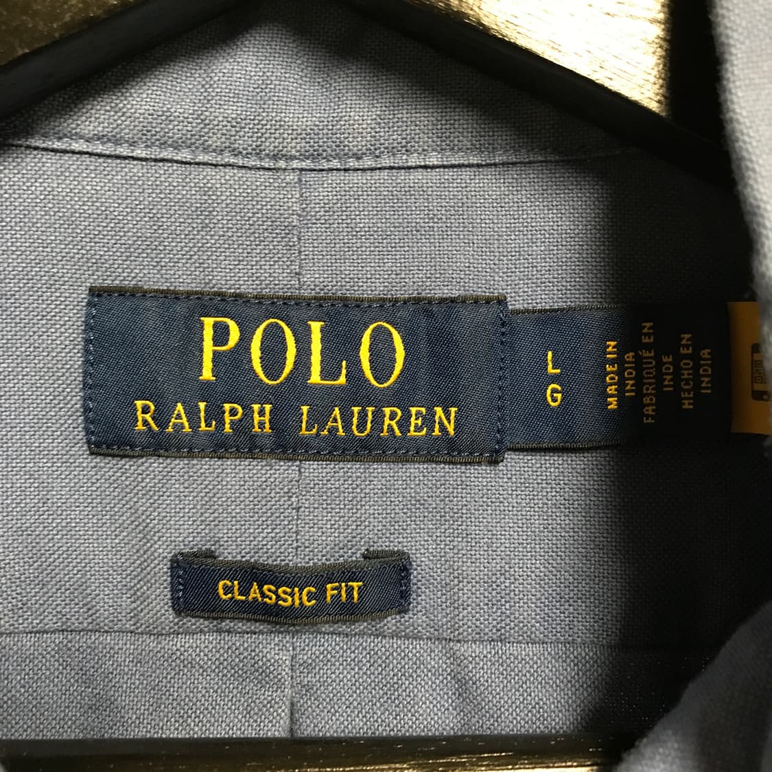 폴로 랄프로렌 QR 블루 셔츠 L 상품이미지5