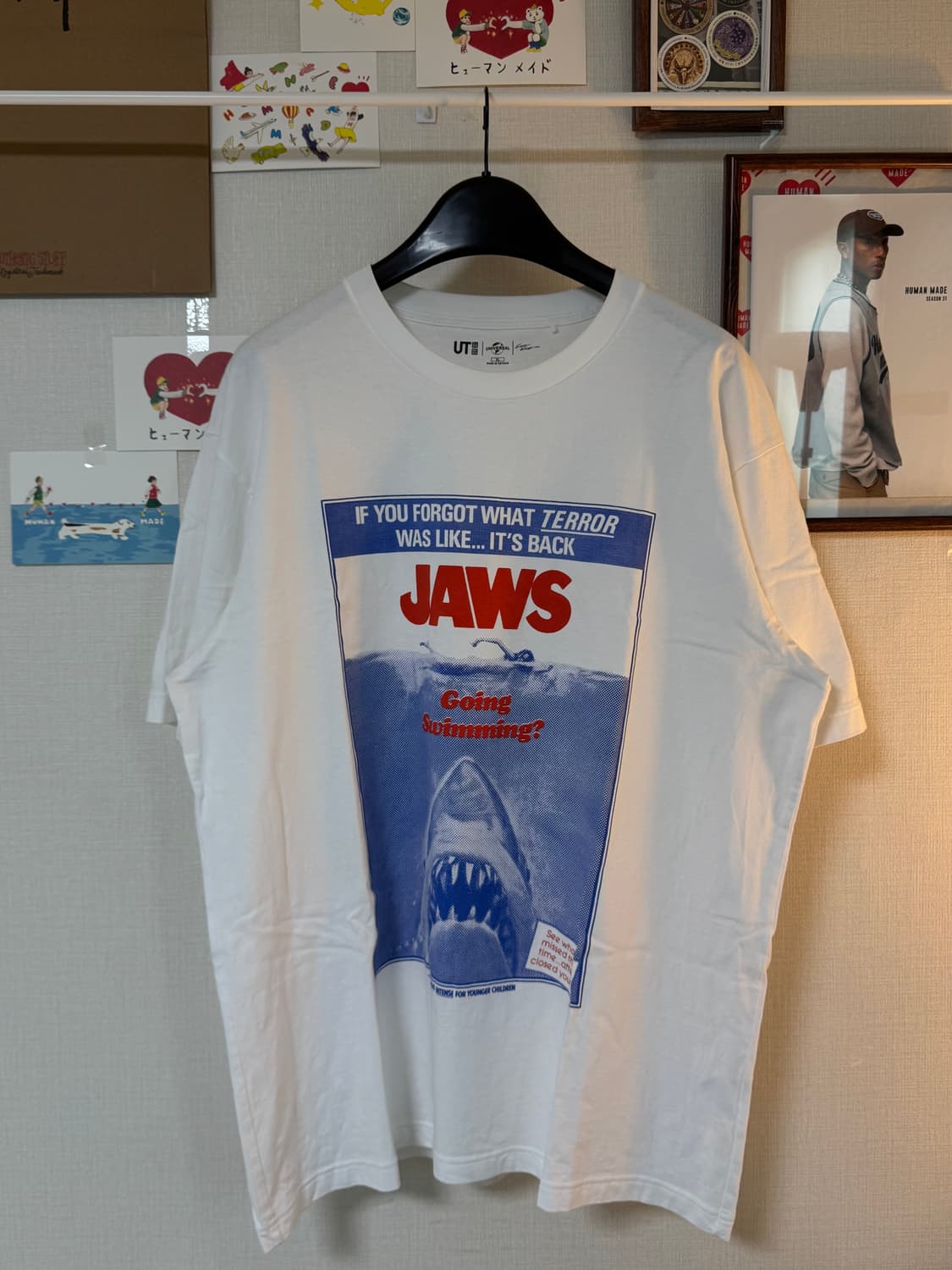 (XL) 유니클로UT x 죠스 반팔티 화이트 JP 상품이미지1