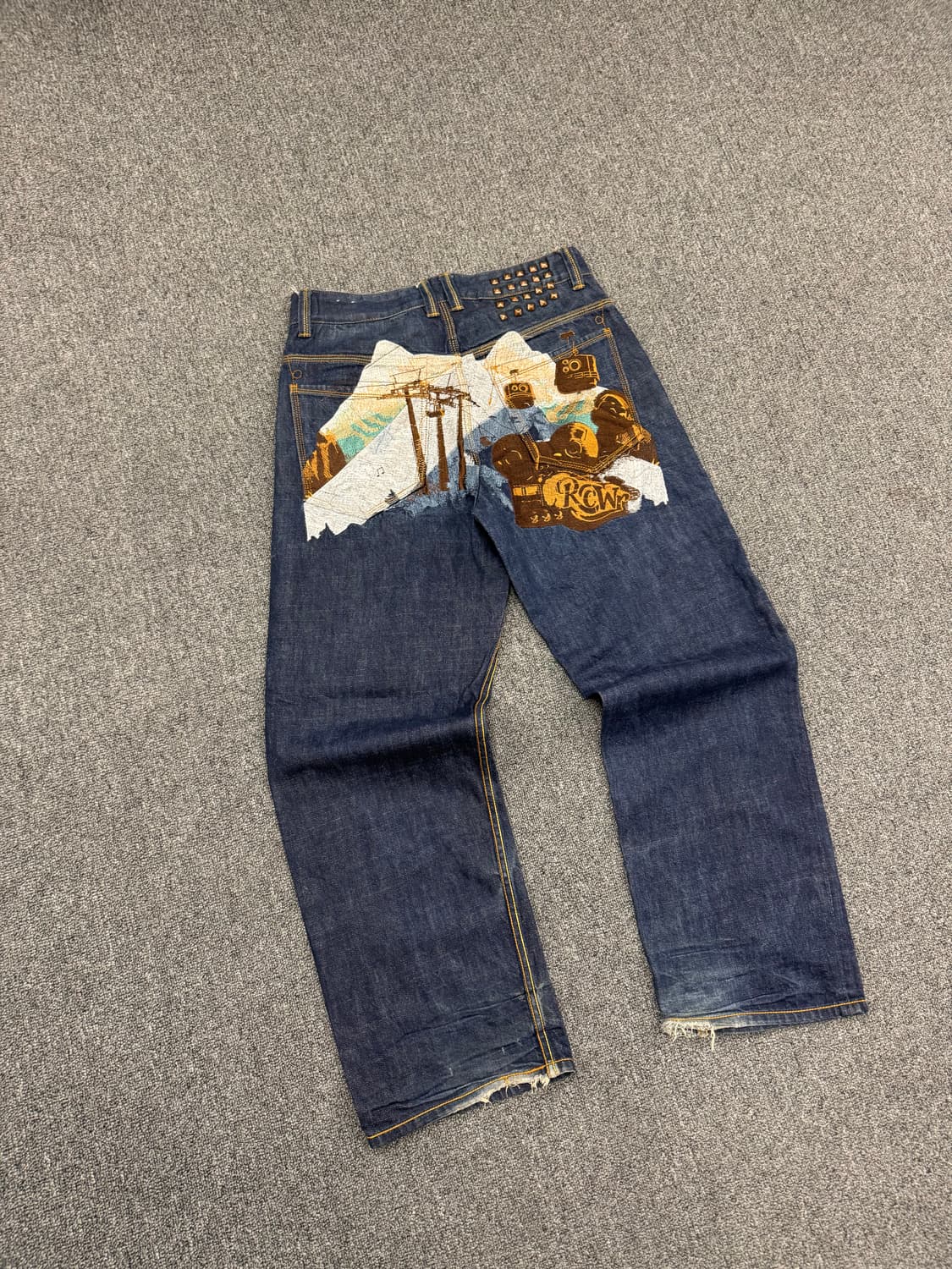 로카웨어 빈티지 자수 올드스쿨 힙합팬츠 상품이미지5