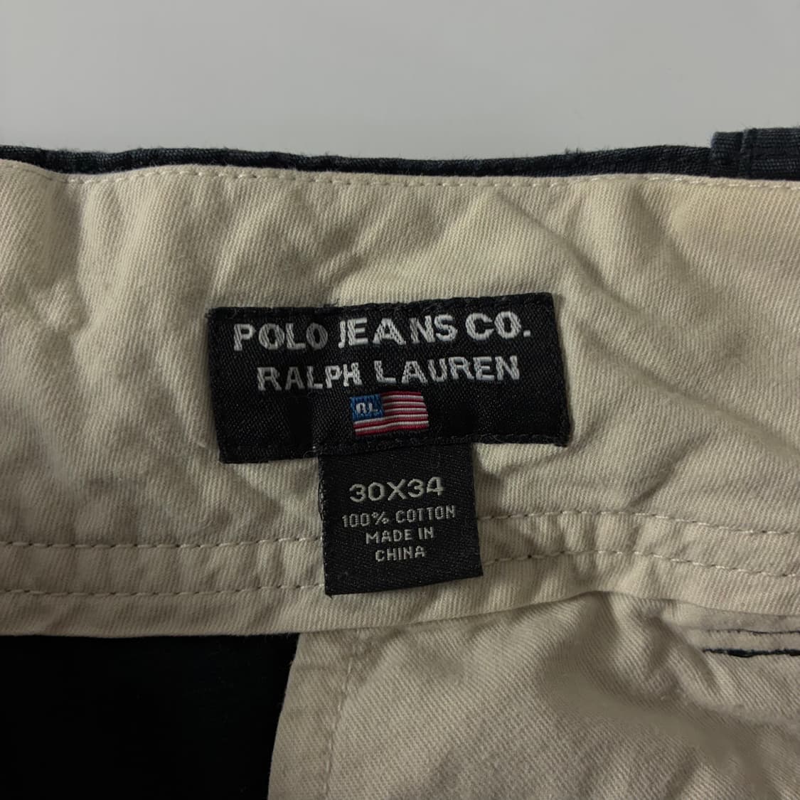 Polo jeans 폴로진스 코튼 블랙 와이드 카고 팬츠 상품이미지8