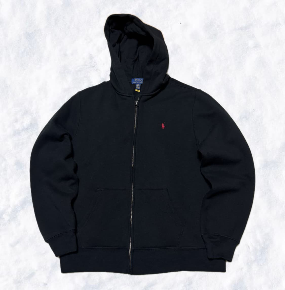 폴로 랄프로렌 검빨 기모 후드집업 (QR) 상품이미지1