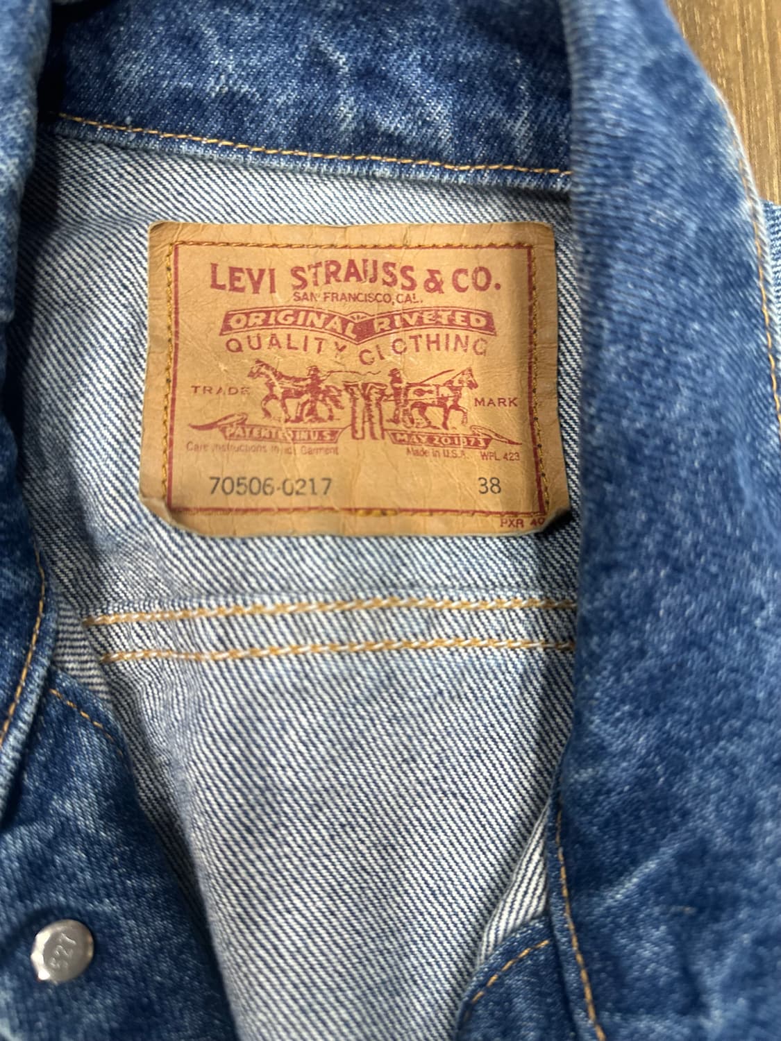 90s 리바이스 3세대 데님자켓 38 usa 상품이미지4