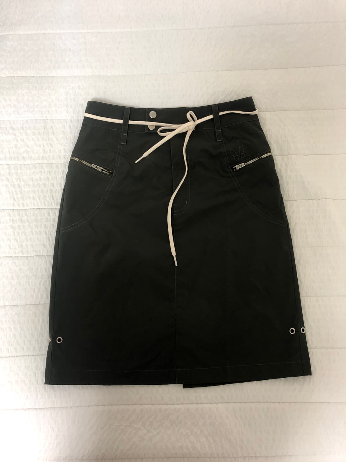 MMW 엠엠더블유 STRING MID SKIRT (charcoal) 상품이미지1