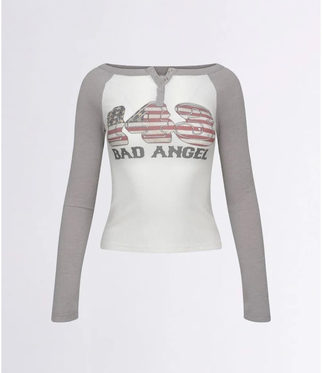 스컬프터 플래그 레글런 티셔츠 그레이 flag raglan t shirt 상품이미지1