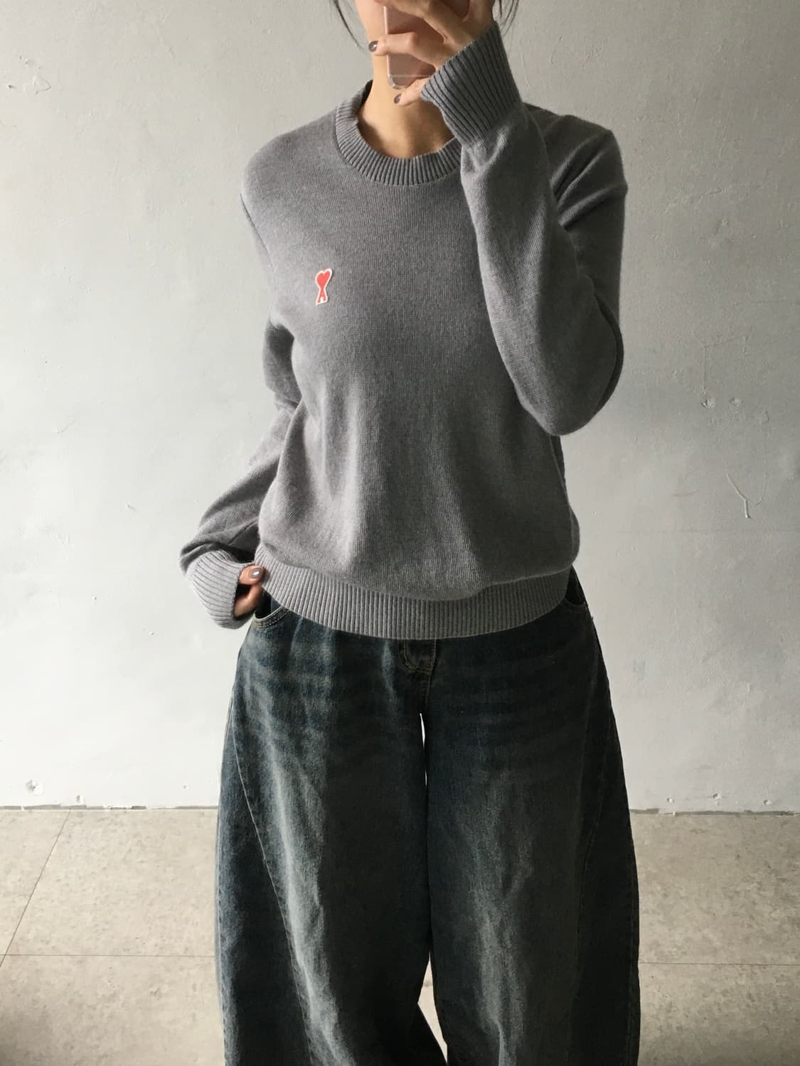 아미 미니로고 니트 상품이미지1