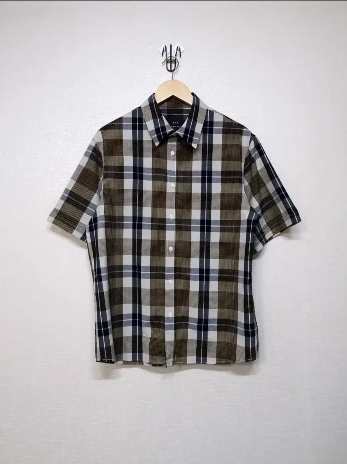 STU 에스티유 체크 반팔 셔츠 M 사이즈 상품이미지1