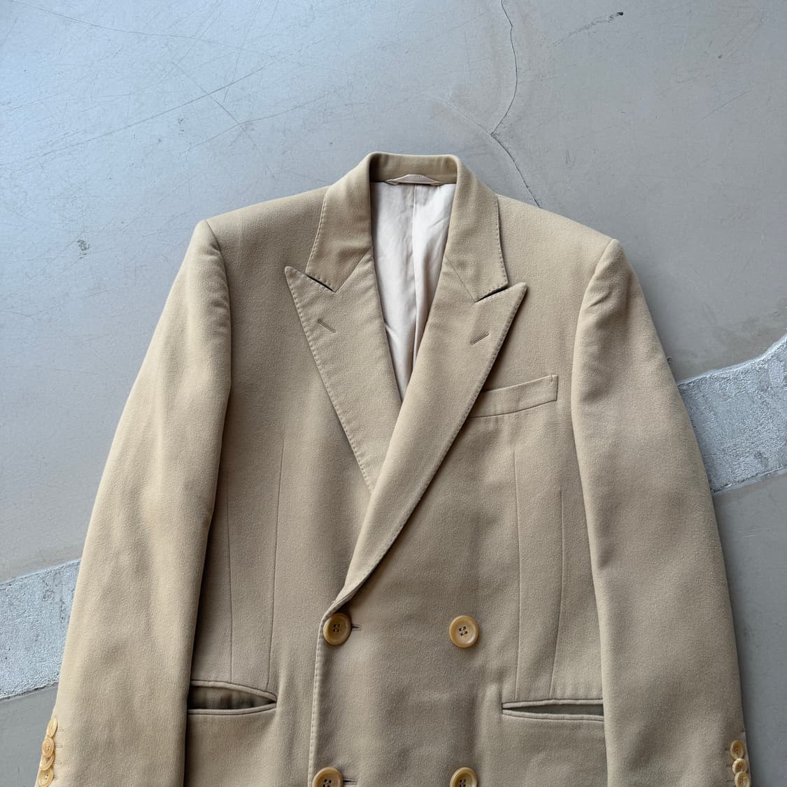 루이비통 05fw 캐시미어100 카멜 더블 브레스티드 코트 상품이미지4