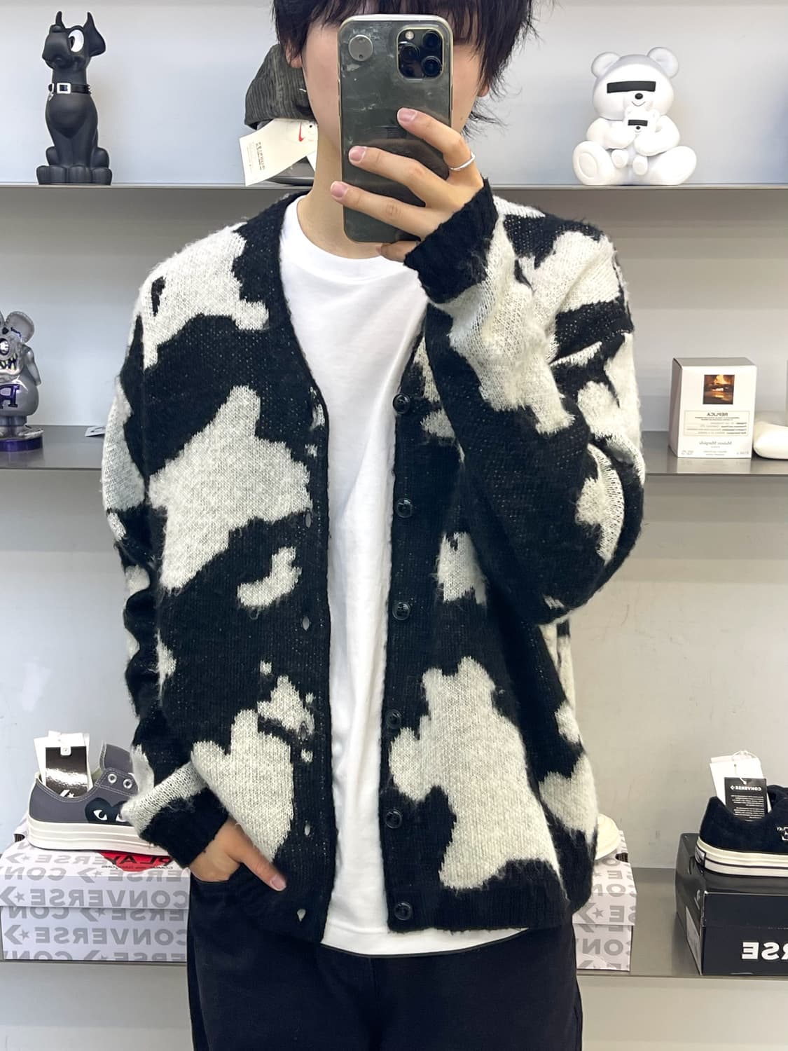  타운크래프트 아크릴 밀크 카우 가디건 상품이미지3