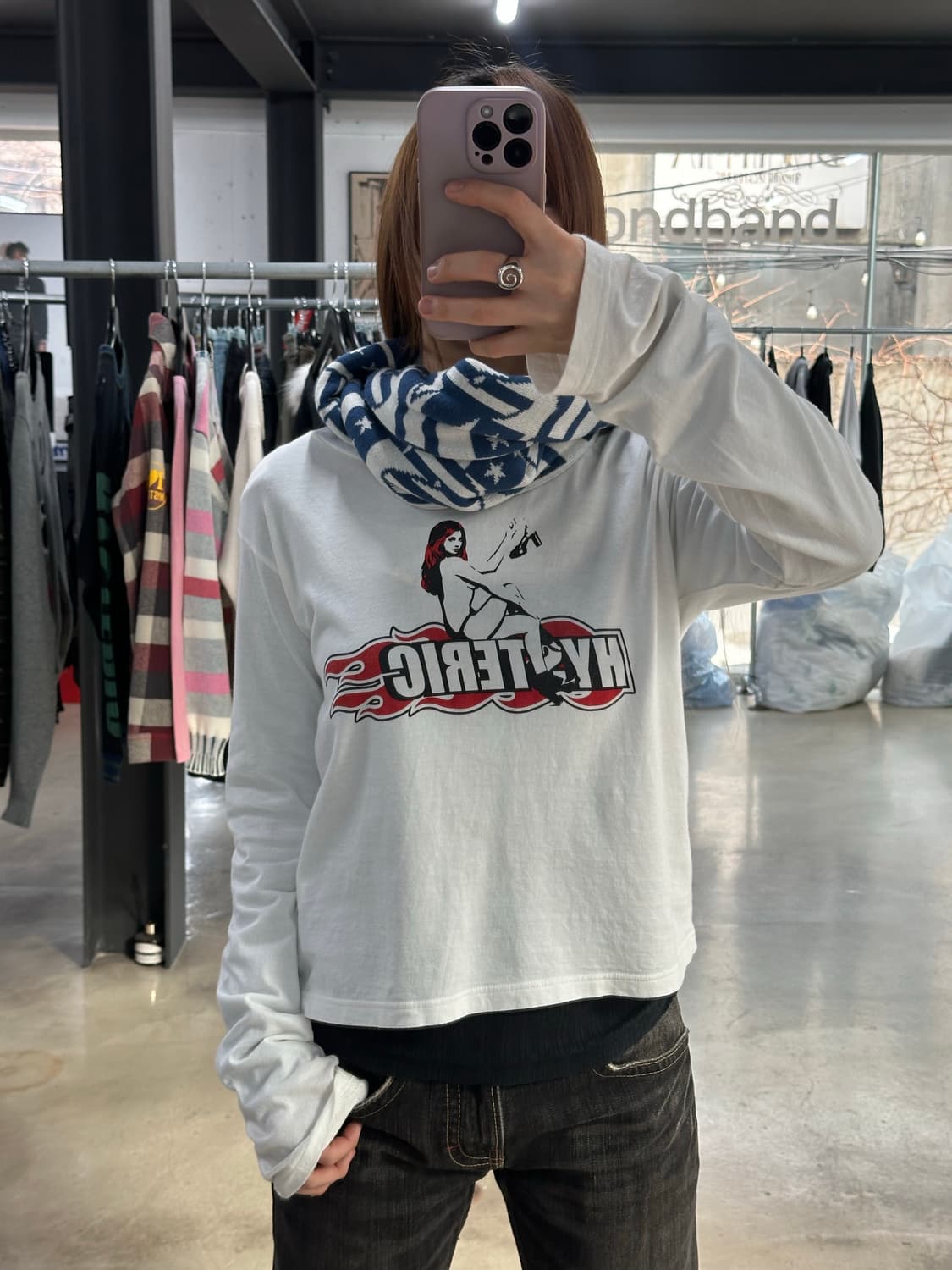 히스테릭글래머 스펠아웃 성조기 머플러 상품이미지3