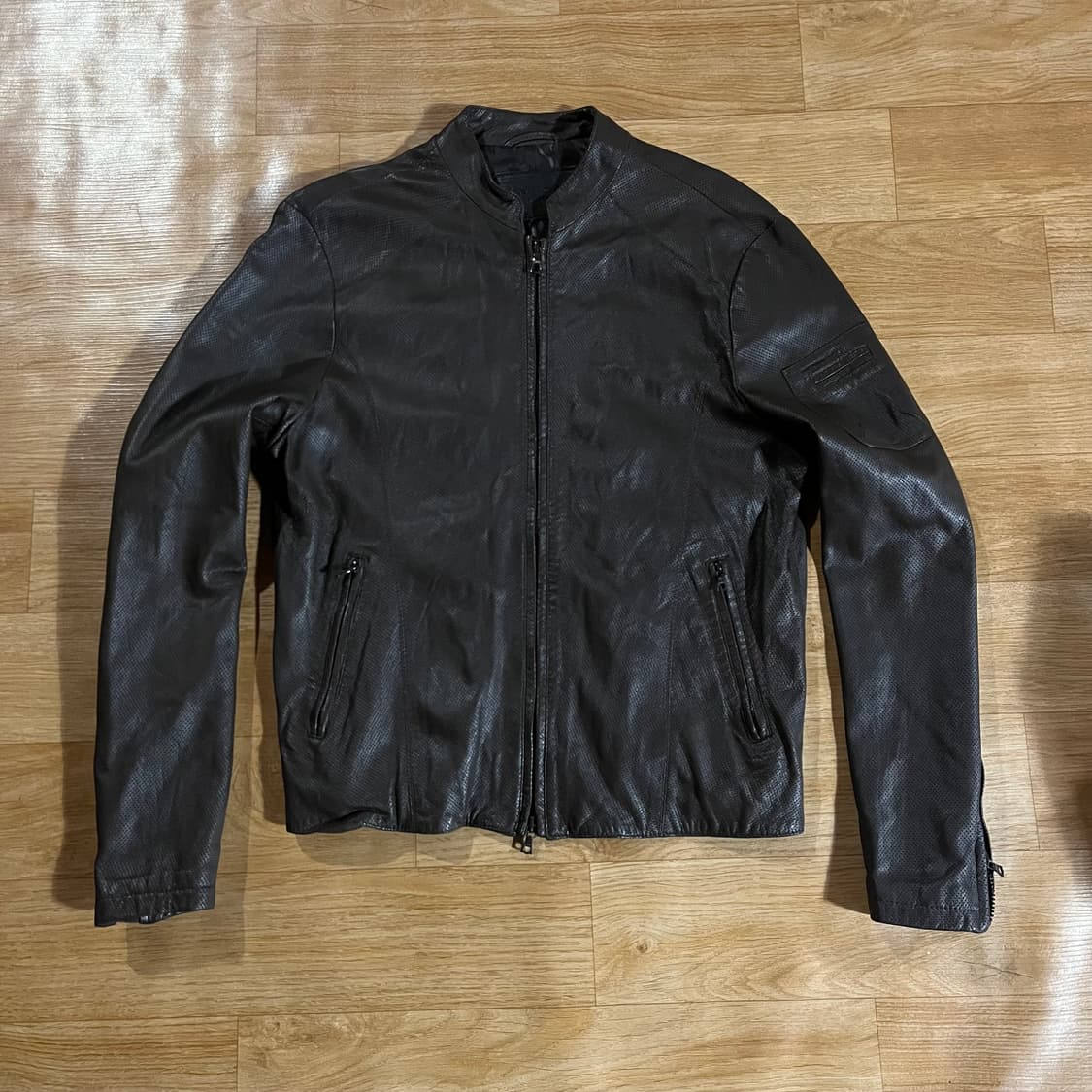 [97] 빠니깔레 블루종 가죽자켓 상품이미지1