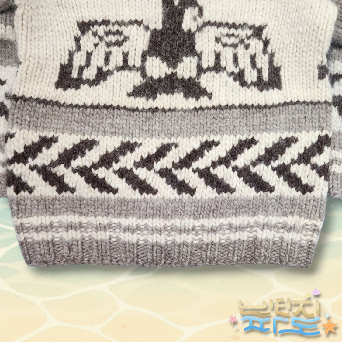 100 Flyer Hook 썬더버드 캐나다 코위찬 니트집업 상품이미지8