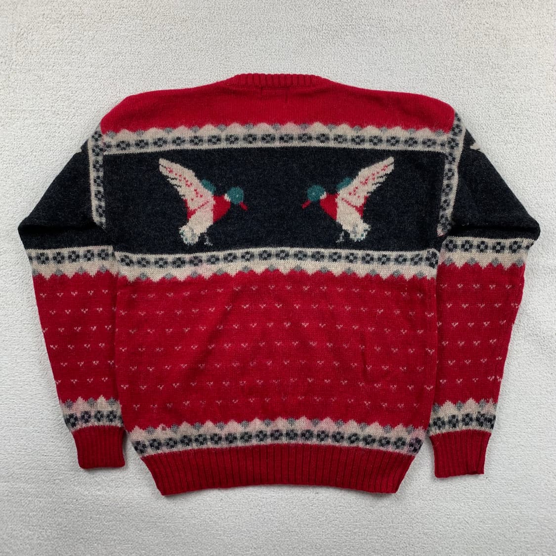 80s 울리치 청둥오리 패턴 빈티지 울 니트  상품이미지2