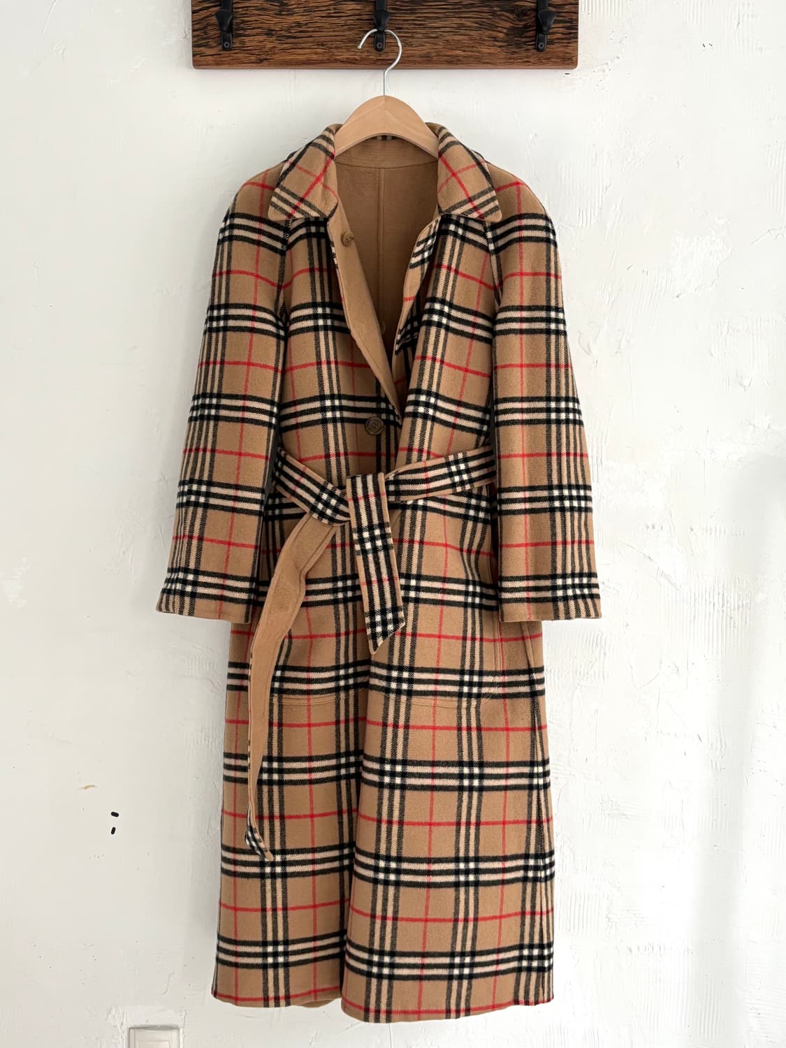 Burberry 버버리 리버시블 체크 울 코트 상품이미지6