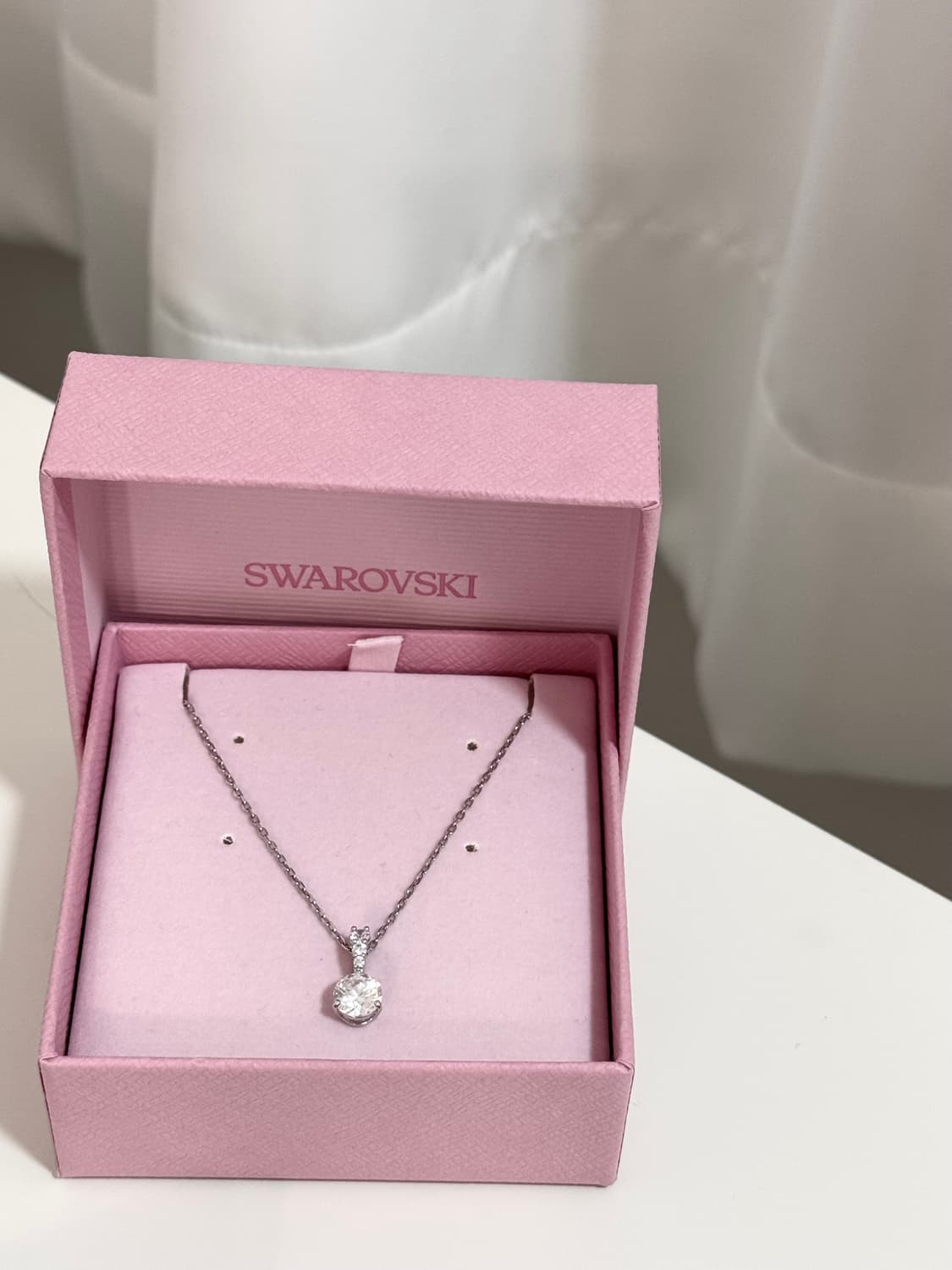 스와로브스키 솔리테어 팬던트 화이트 로듐 플래팅 상품이미지2